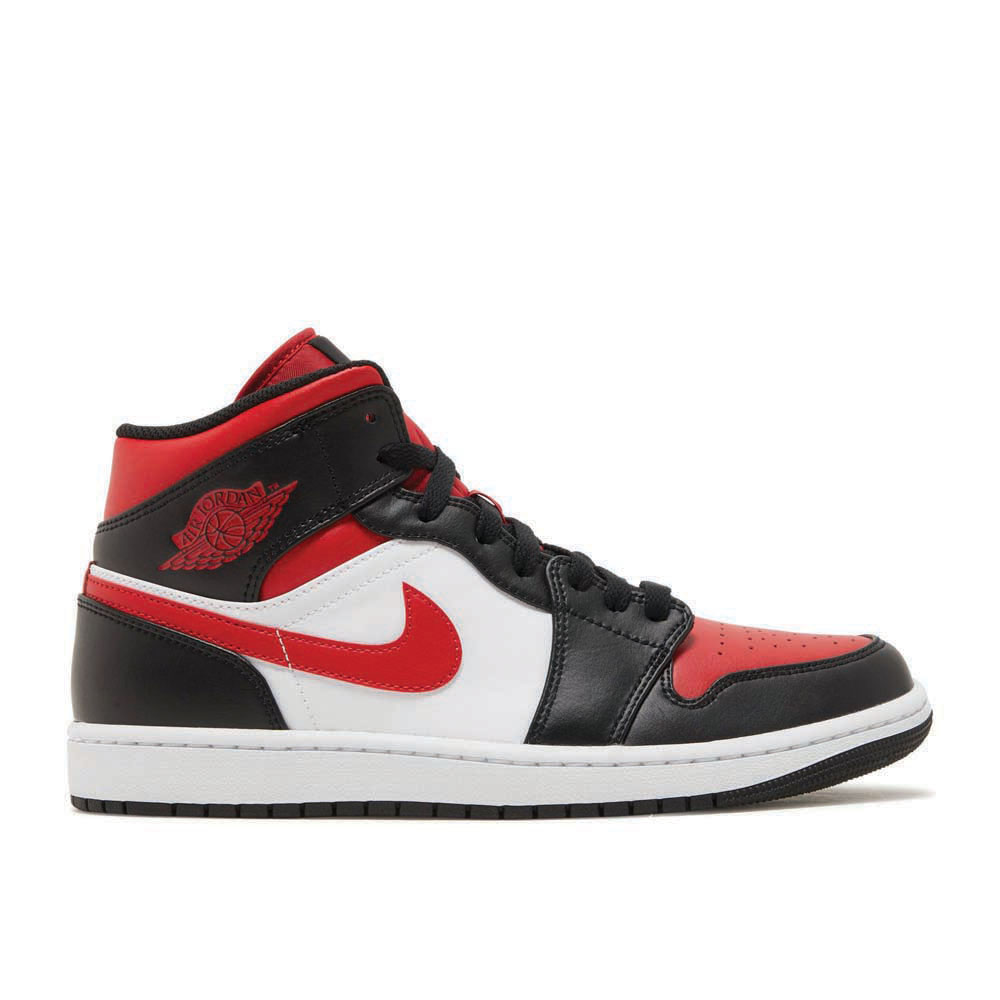 Air Jordan 1 Mid 'Bred Toe' Iconic Sneaker