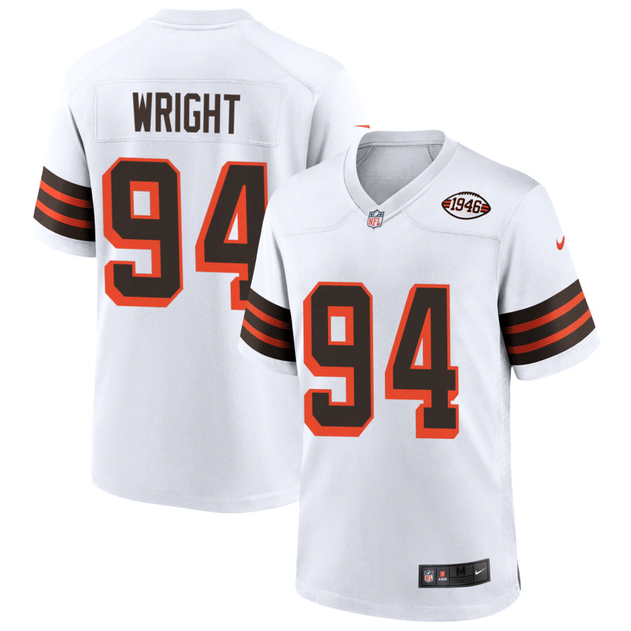 Alex Wright Cleveland Browns 1946 Alternate White Game Jersey