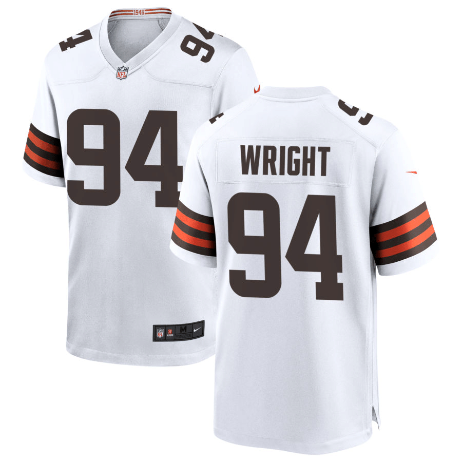 Alex Wright Cleveland Browns 2020 White Game Jersey