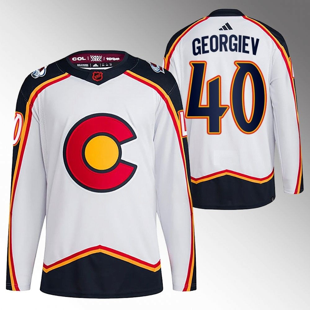 Alexandar Georgiev Colorado Avalanche 2022 Reverse Retro White Player Swingman Jersey