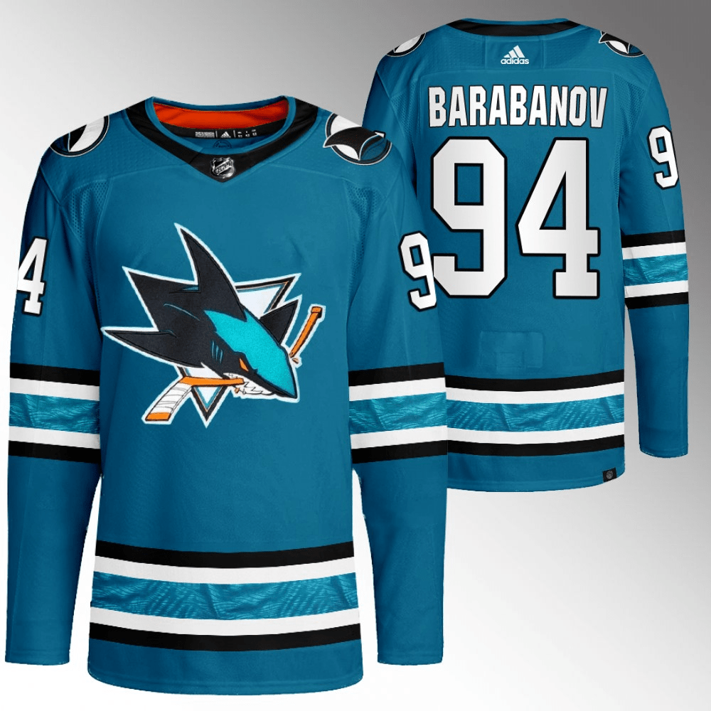 Alexander Barabanov San Jose Sharks 2022-23 Home Teal Player Swingman Jersey