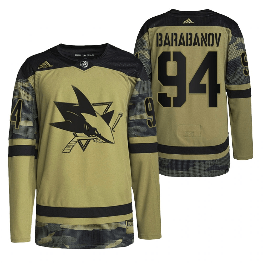 Alexander Barabanov San Jose Sharks 2022 Military Appreciation Team Camo Player Swingman Jersey