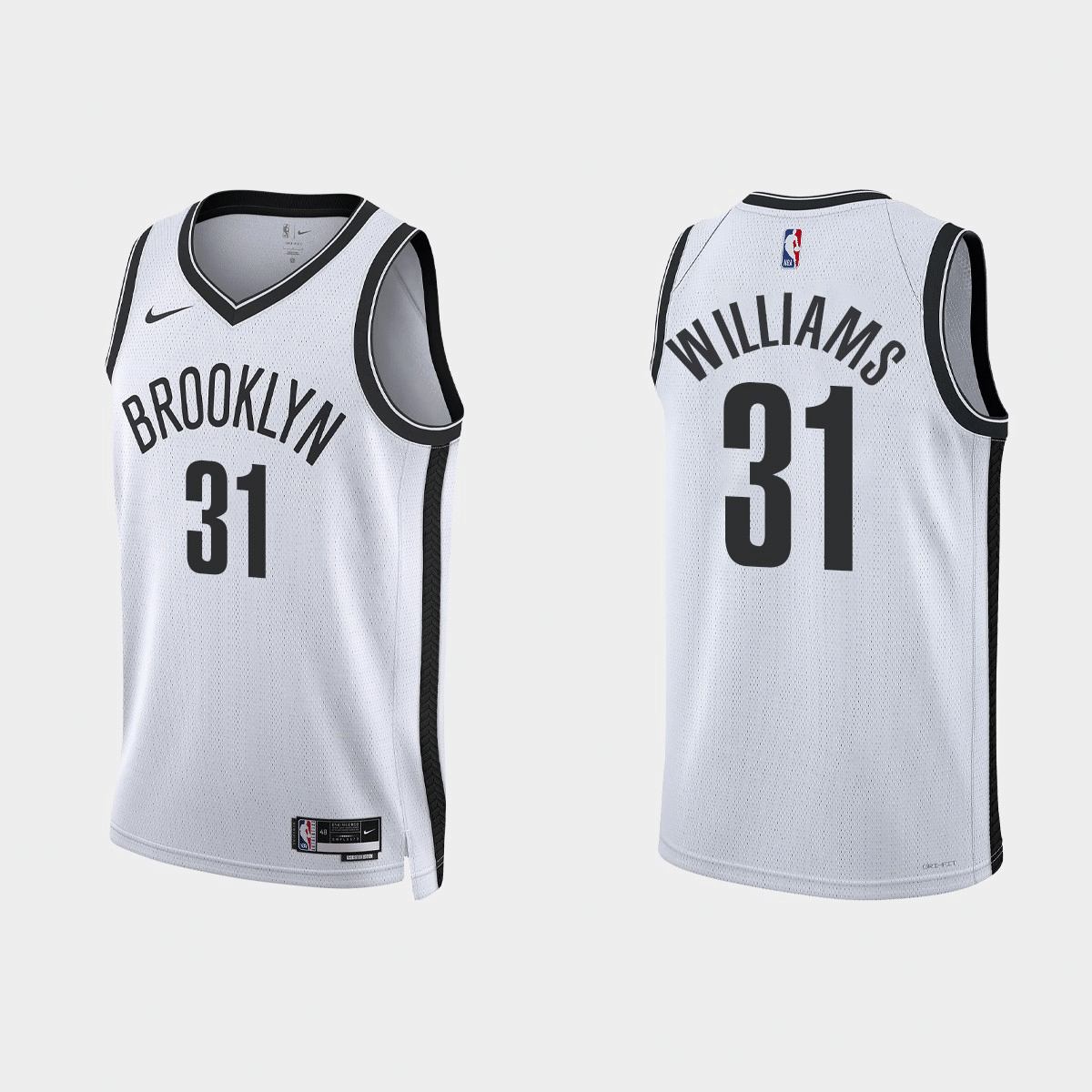 Alondes Williams Brooklyn Nets 2022-23 Association Edition White Swingman Jersey