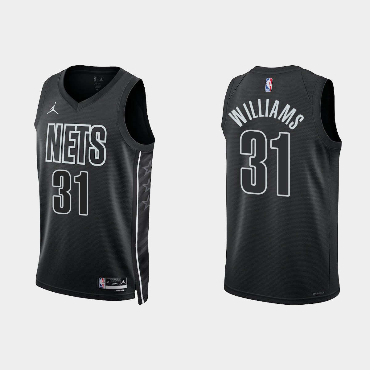 Alondes Williams Brooklyn Nets 2022-23 Statement Edition Black Swingman Jersey
