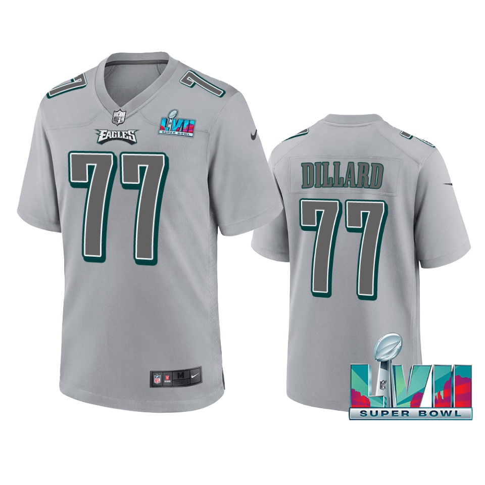 Andre Dillard Philadelphia Eagles Super Bowl LVII Patch Atmosphere Fashion Gray Game Jersey