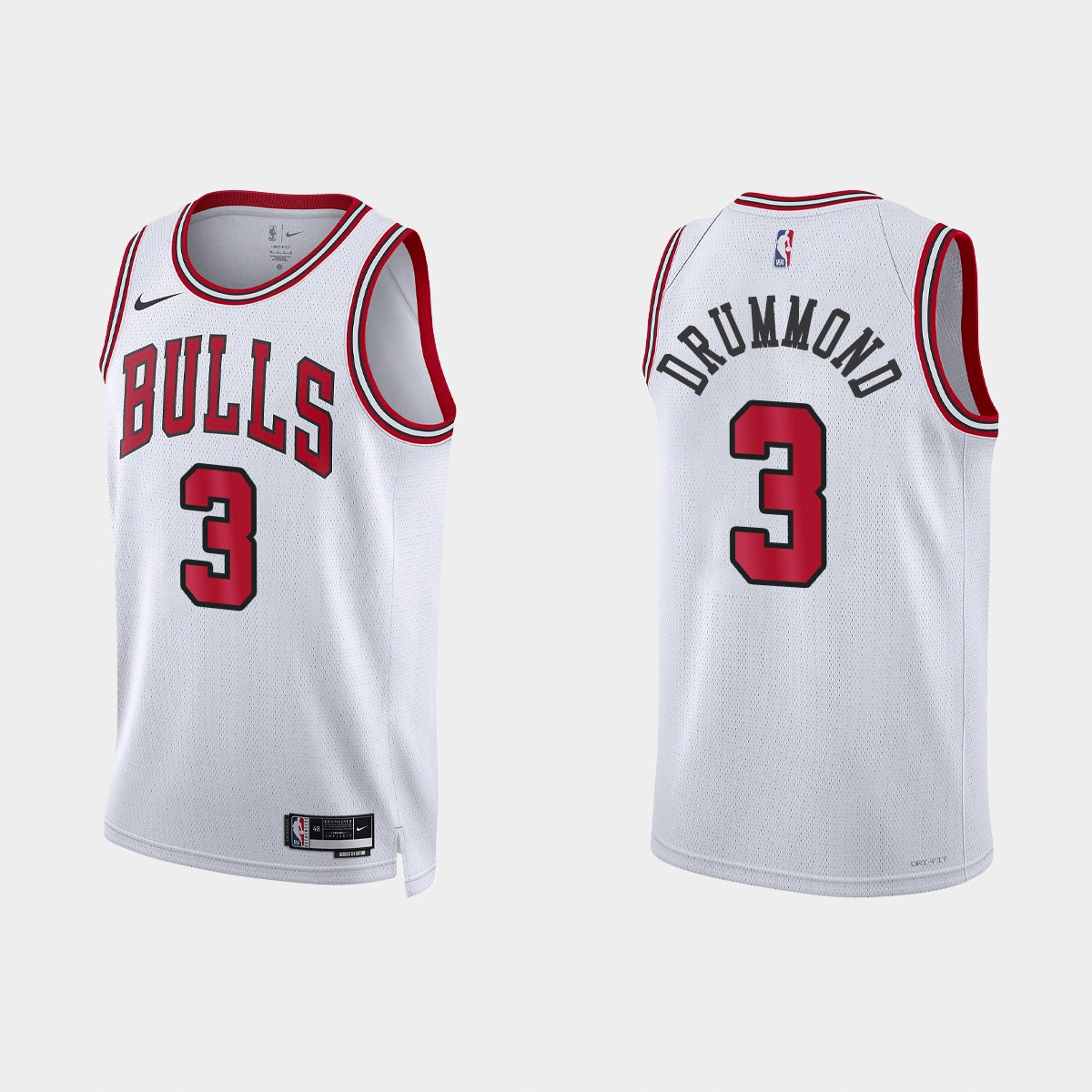 Andre Drummond Chicago Bulls 2022-23 Association Edition White Swingman Jersey