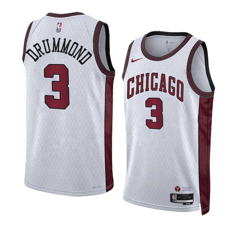 Andre Drummond Chicago Bulls 2022-23 City Edition White Swingman Jersey