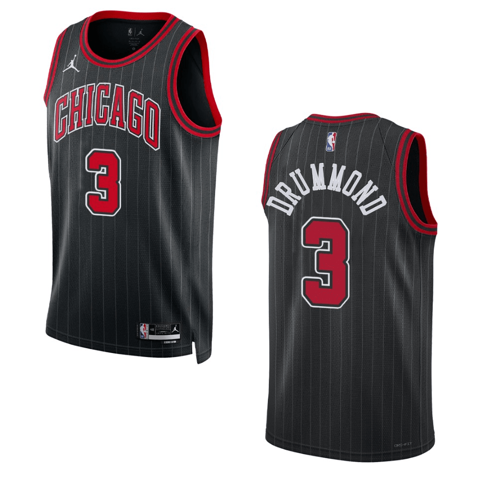 Andre Drummond Chicago Bulls 2022-23 Statement Edition Black Swingman Jersey