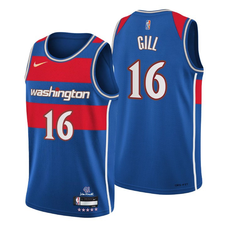 Anthony Gill Washington Wizards 2021-22 City Blue Swingman Jersey