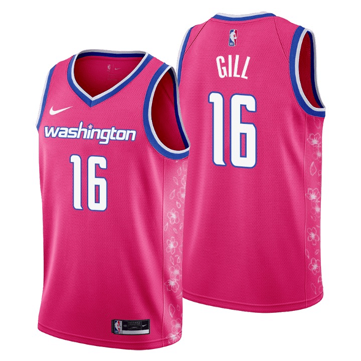 Anthony Gill Washington Wizards 2022-23 City Edition Pink Swingman Jersey