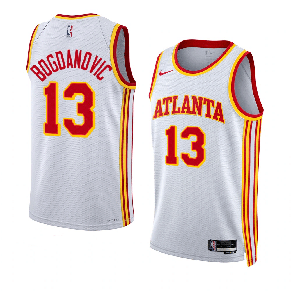 Bogdan Bogdanovic Atlanta Hawks 2022-23 Association Edition White Swingman Jersey