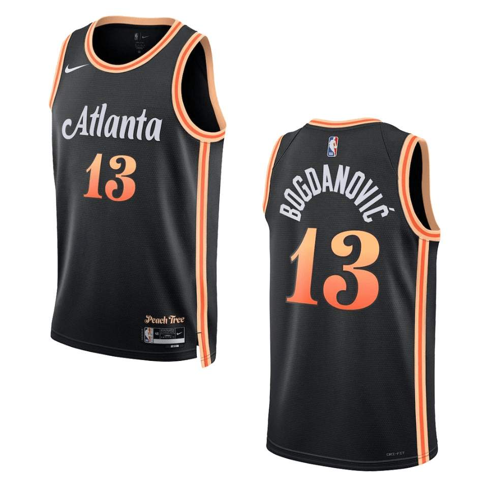 Bogdan Bogdanovic Atlanta Hawks 2022-23 City Edition Black Swingman Jersey