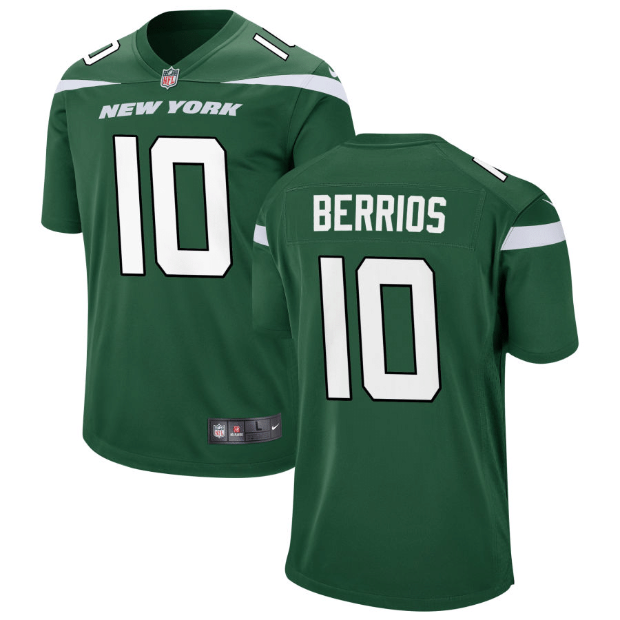 Braxton Berrios New York Jets Green Game Jersey
