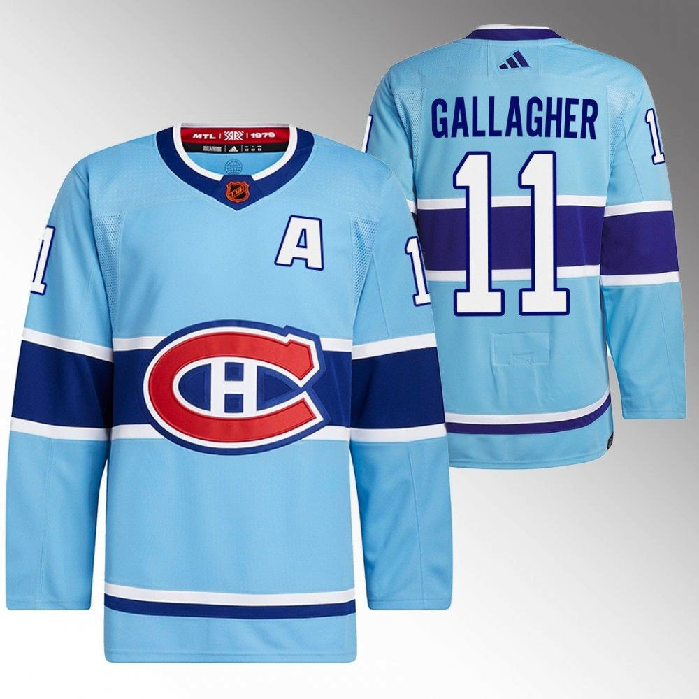 Brendan Gallagher Montreal Canadiens 2022 Reverse Retro Blue Player Swingman Jersey