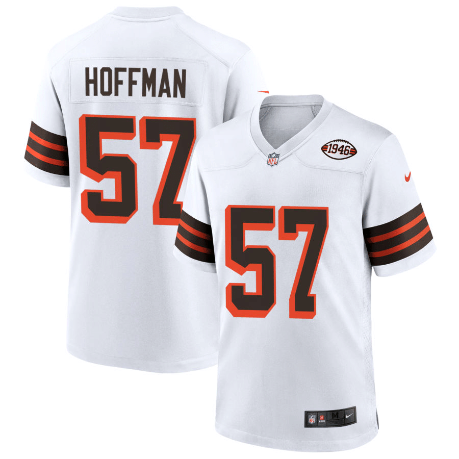 Brock Hoffman Cleveland Browns 1946 Alternate White Game Jersey