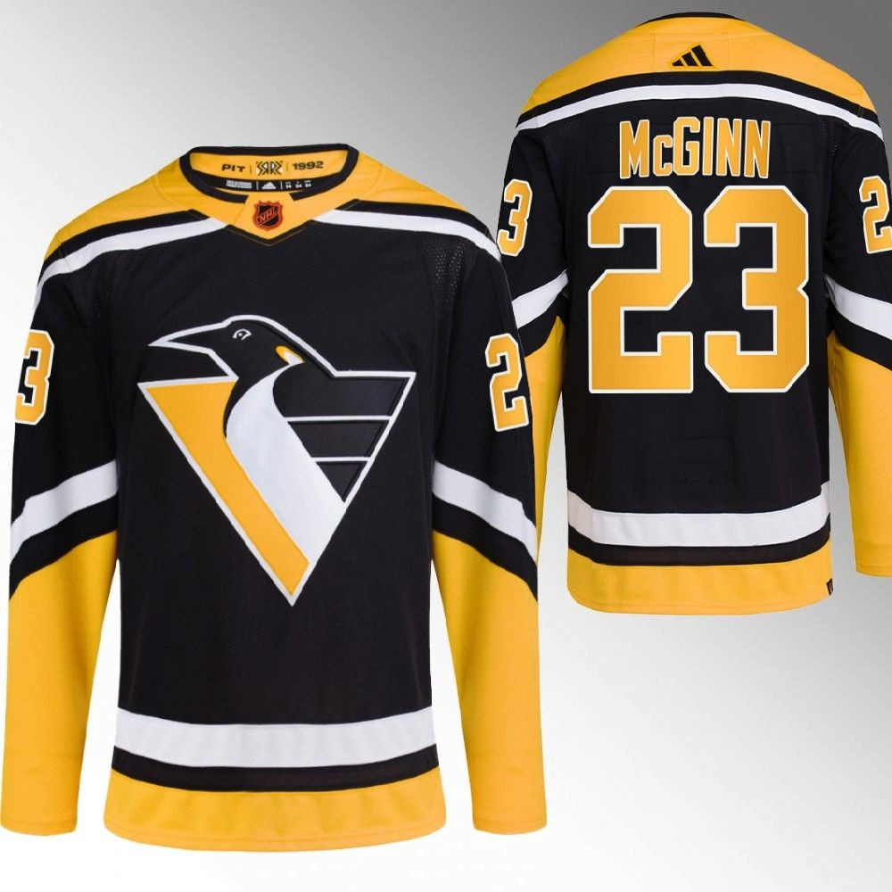 Brock McGinn Pittsburgh Penguins 2022 Reverse Retro Black Player Swingman Jersey
