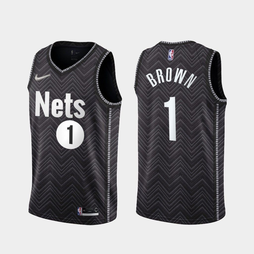 Bruce Brown Brooklyn Nets 2020-21 Earned Edition Black Swingman Jersey