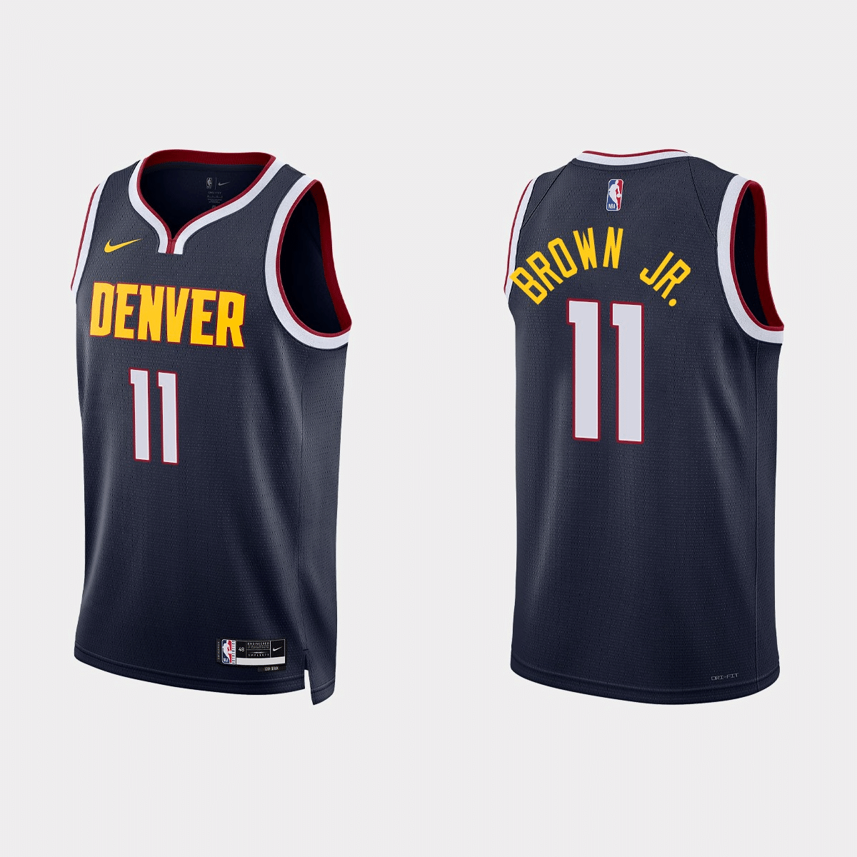 Bruce Brown Jr Denver Nuggets 2022-23 Icon Edition Navy Swingman Jersey