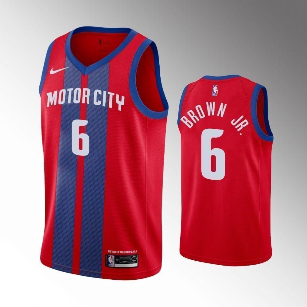 Bruce Brown Jr. Detroit Pistons 2019-20 City Red Swingman Jersey