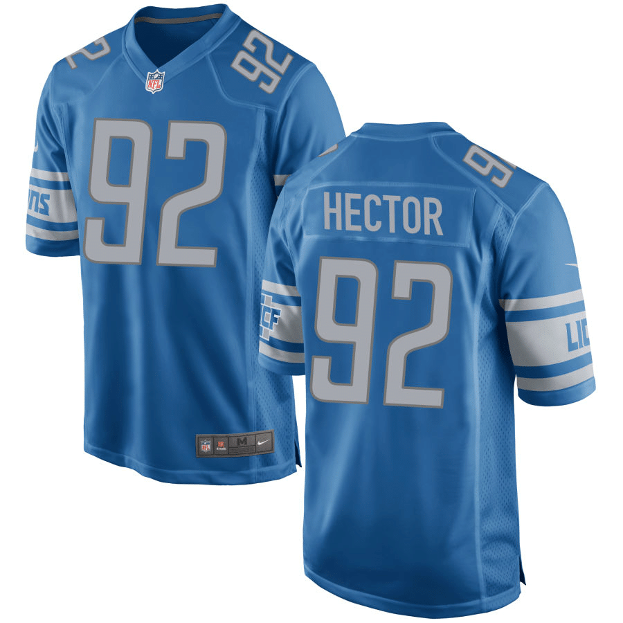 Bruce Hector Detroit Lions Blue Game Jersey