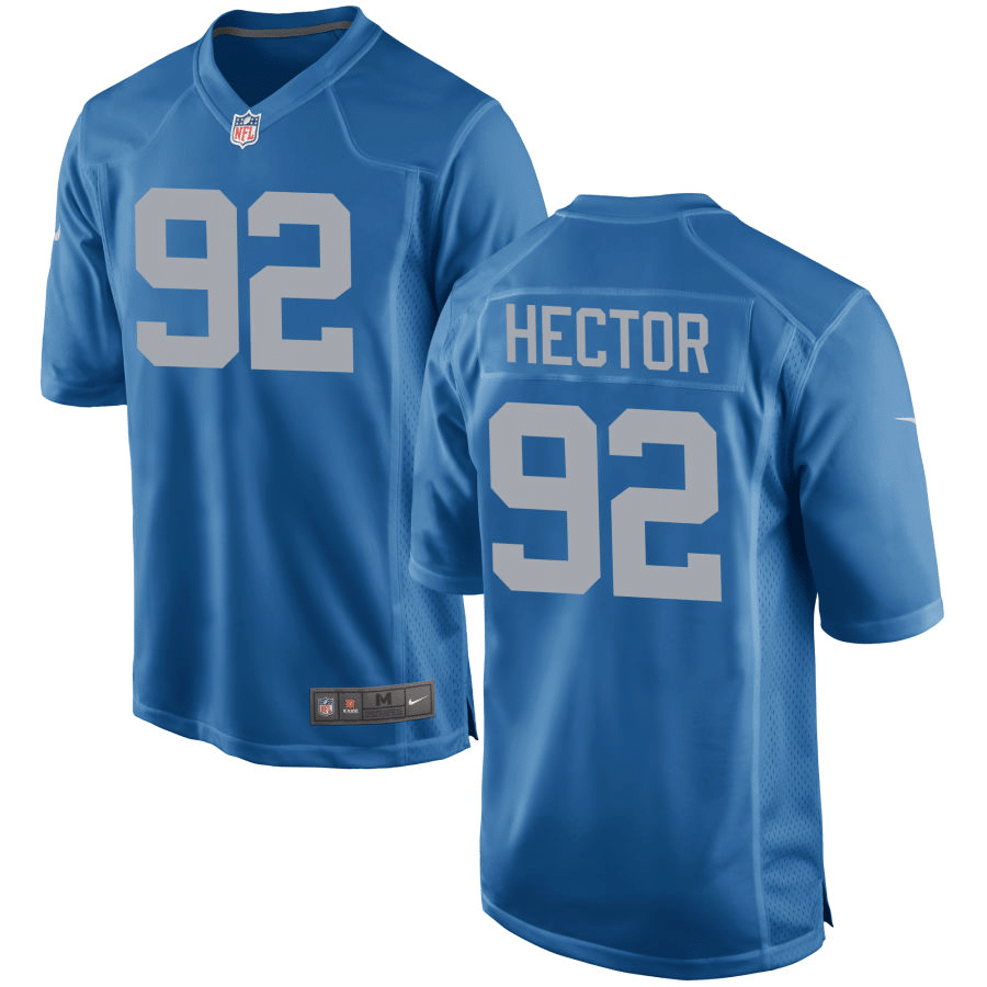 Bruce Hector Detroit Lions Throwback Blue Game Jersey