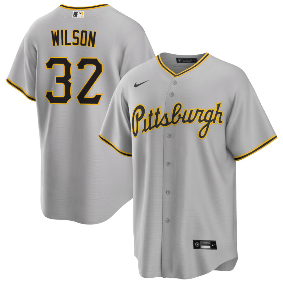 Bryse Wilson Pittsburgh Pirates Road Gray Baseball Player Jersey