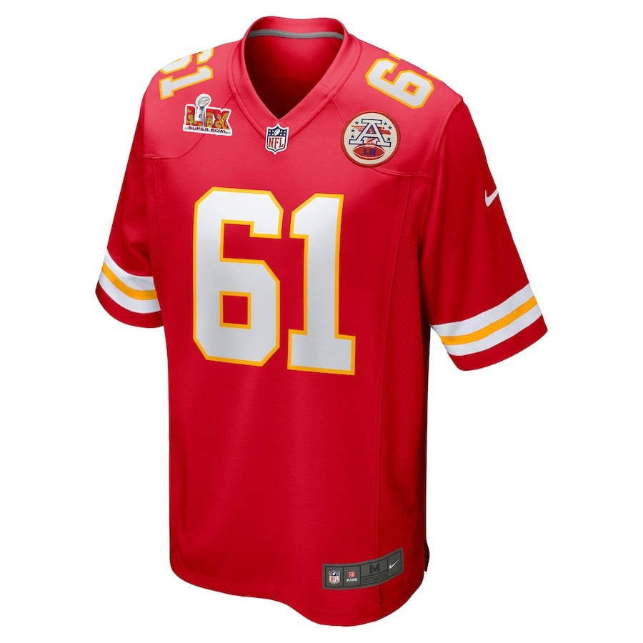 C.J. Hanson #61 Kansas City Chiefs Super Bowl LIX YOUTH Jersey – Red