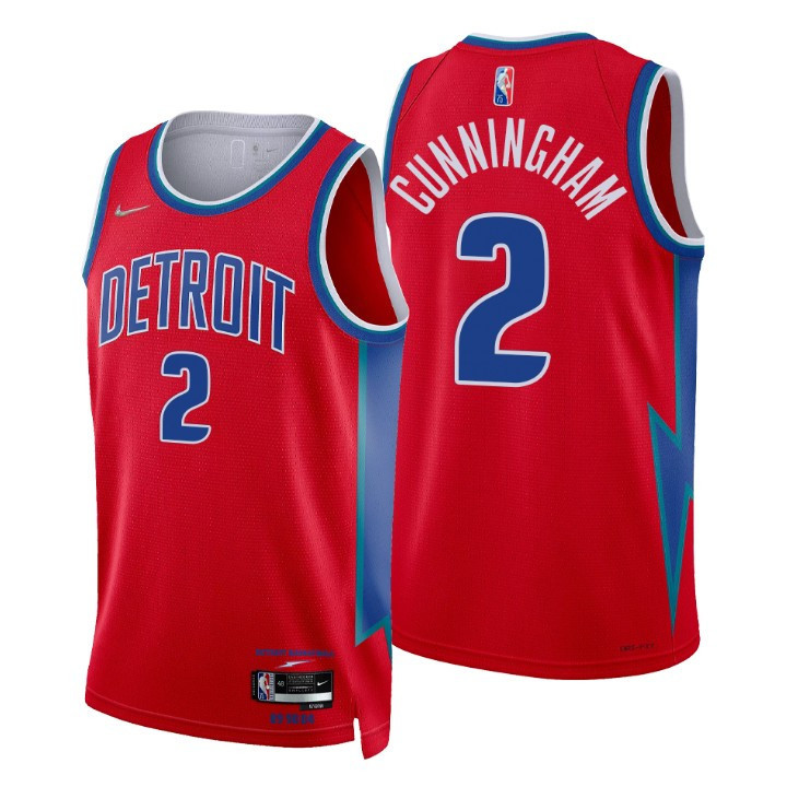 Cade Cunningham Detroit Pistons 2021-22 City Red Swingman Jersey