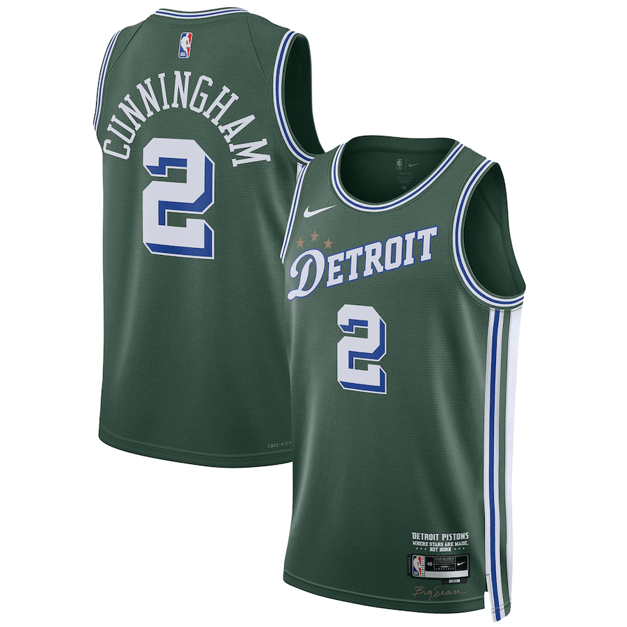 Cade Cunningham Detroit Pistons 2022-23 City Edition Green Swingman Jersey