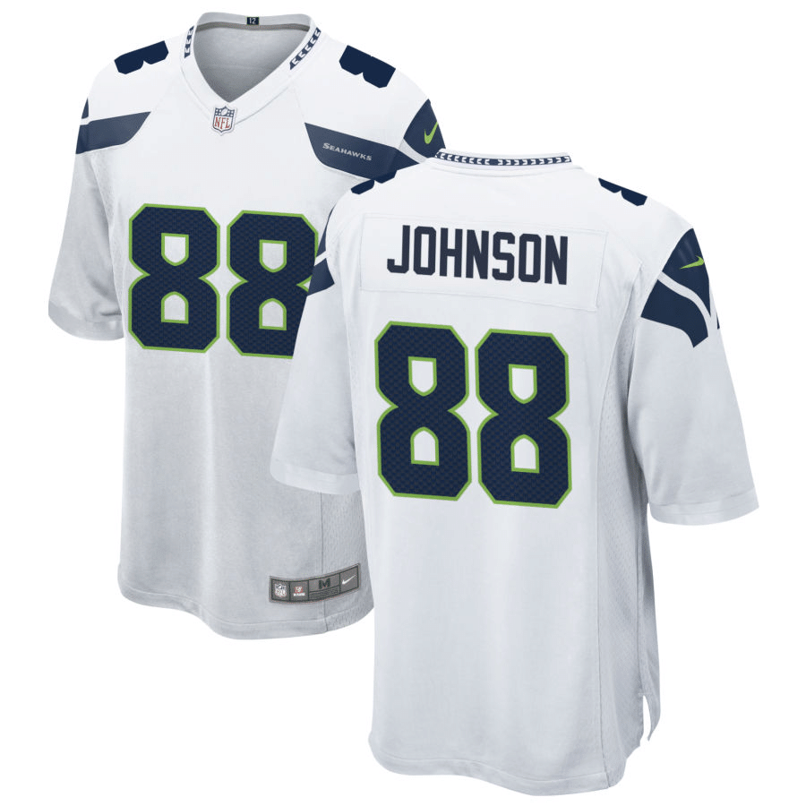Cade Johnson Seattle Seahawks White Game Jersey