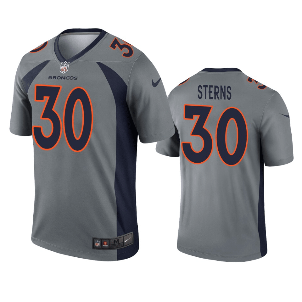 Caden Sterns Denver Broncos Inverted Legend Gray Game Jersey