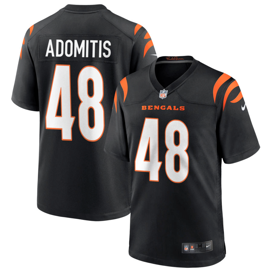 Cal Adomitis Cincinnati Bengals 2021 Black Game Jersey