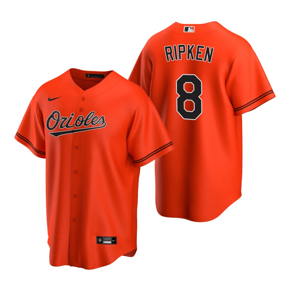 Cal Ripken Jr. Baltimore Orioles Alternate Orange Baseball Player Jersey