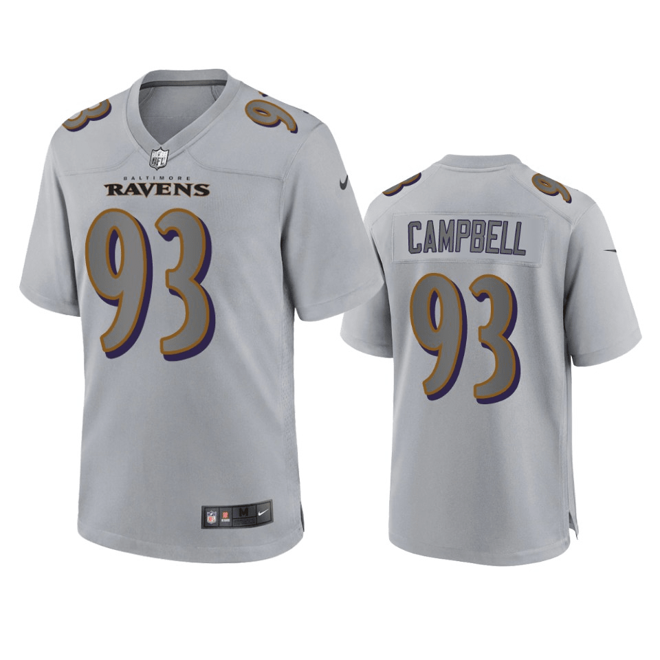 Calais Campbell Baltimore Ravens Atmosphere Fashion Gray Game Jersey