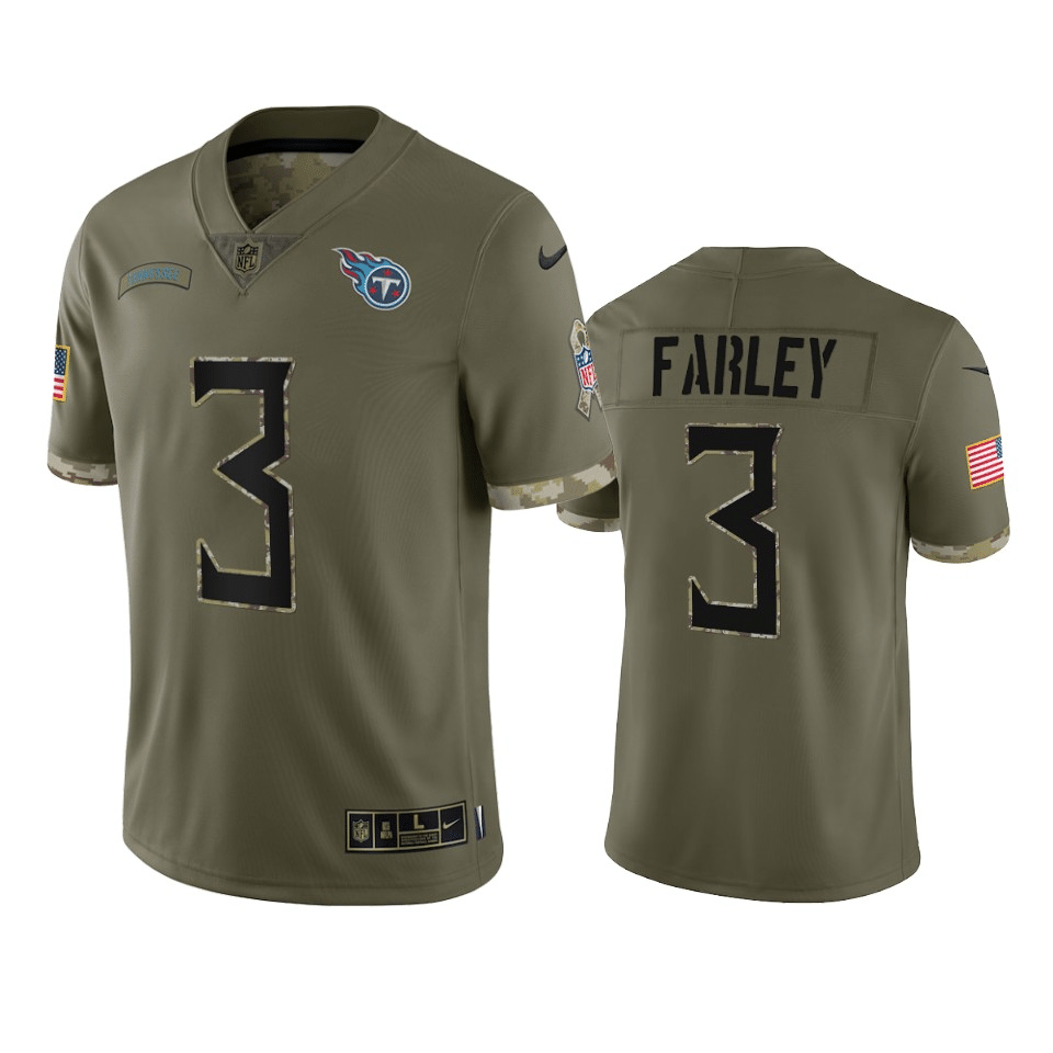 Caleb Farley Tennessee Titans 2022 Salute To Service Limited Jersey