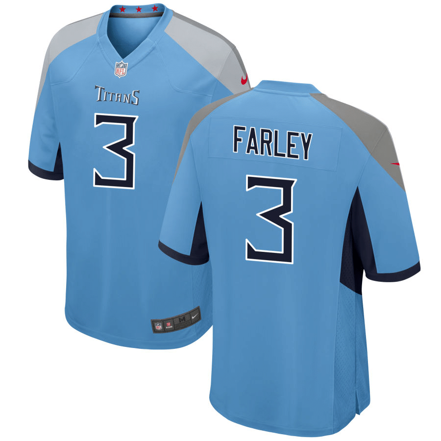 Caleb Farley Tennessee Titans Alternate Blue Game Jersey
