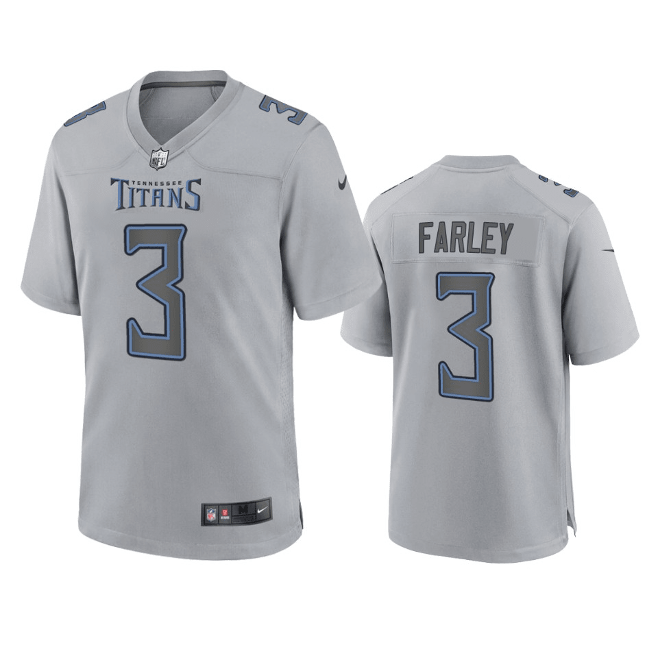 Caleb Farley Tennessee Titans Atmosphere Fashion Gray Game Jersey
