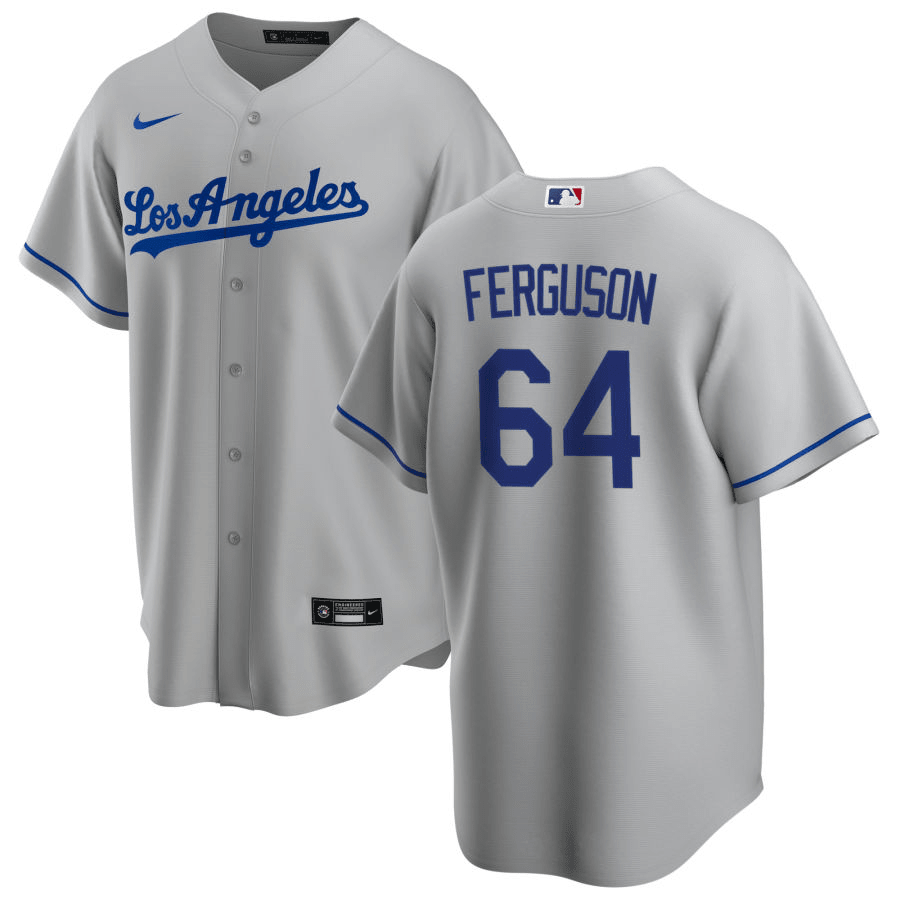 Caleb Ferguson Los Angeles Dodgers Road Gray Baseball Player Jersey