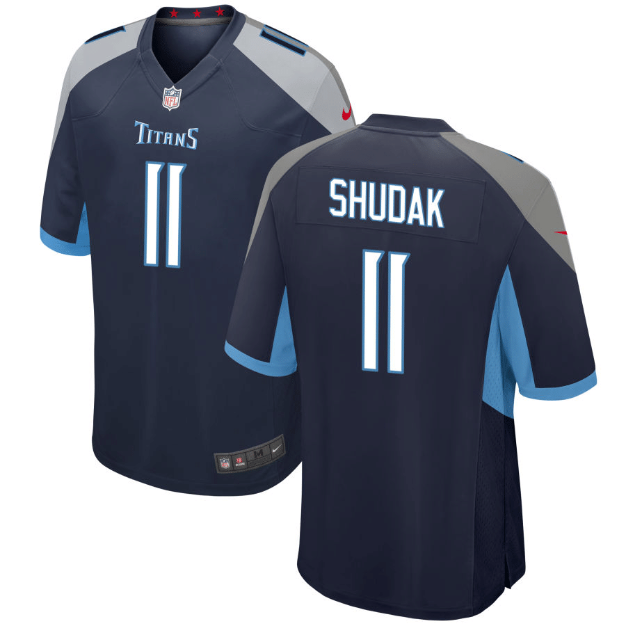 Caleb Shudak Tennessee Titans Navy Game Jersey