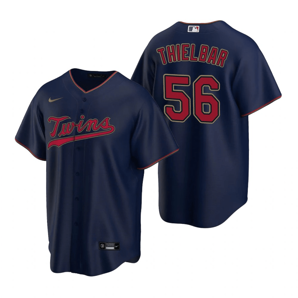 Caleb Thielbar Minnesota Twins Alternate Navy Baseball Player Jersey