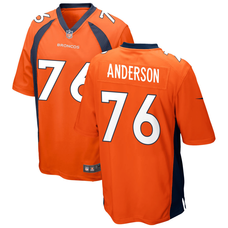 Calvin Anderson Denver Broncos 2020 Orange Game Jersey