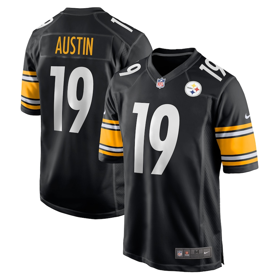 Calvin Austin III Pickett Pittsburgh Player Game Black Jersey