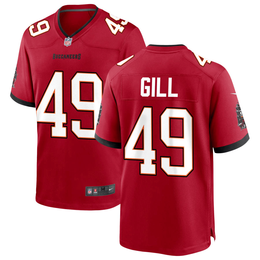 Cam Gill Tampa Bay Buccaneers Red Game Jersey