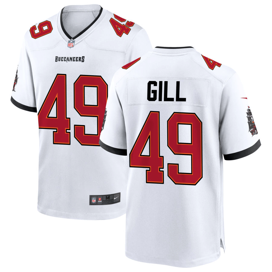 Cam Gill Tampa Bay Buccaneers White Game Jersey