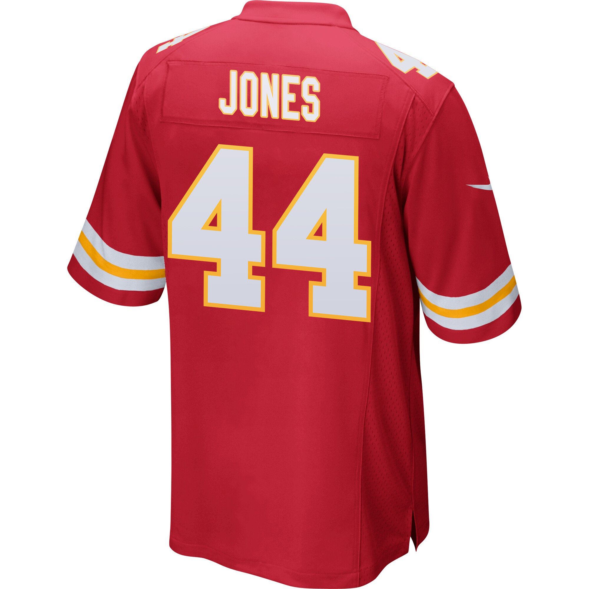 Cam Jones 44 Kansas City Chiefs Super Bowl LVIII Champions 4 Stars Patch Game Men Jersey - Red