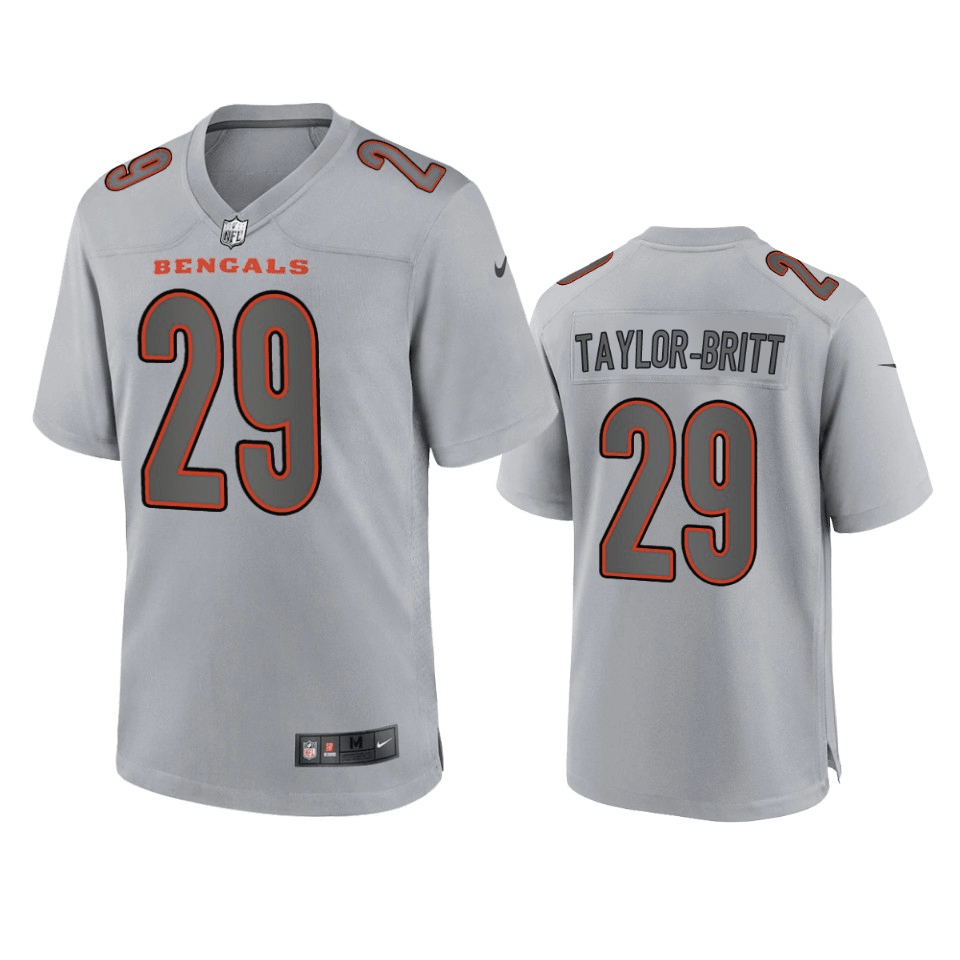 Cam Taylor-Britt Cincinnati Bengals Atmosphere Fashion Gray Game Jersey