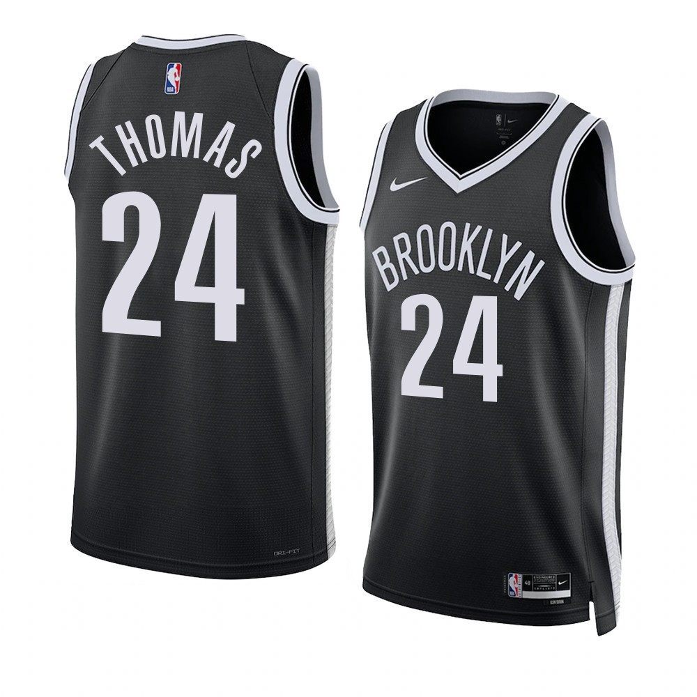 Cam Thomas Brooklyn Nets 2022-23 Icon Edition Black Swingman Jersey