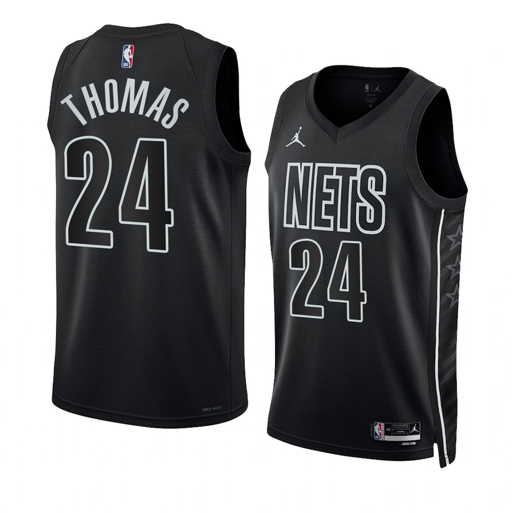 Cam Thomas Brooklyn Nets 2022-23 Statement Edition Black Swingman Jersey