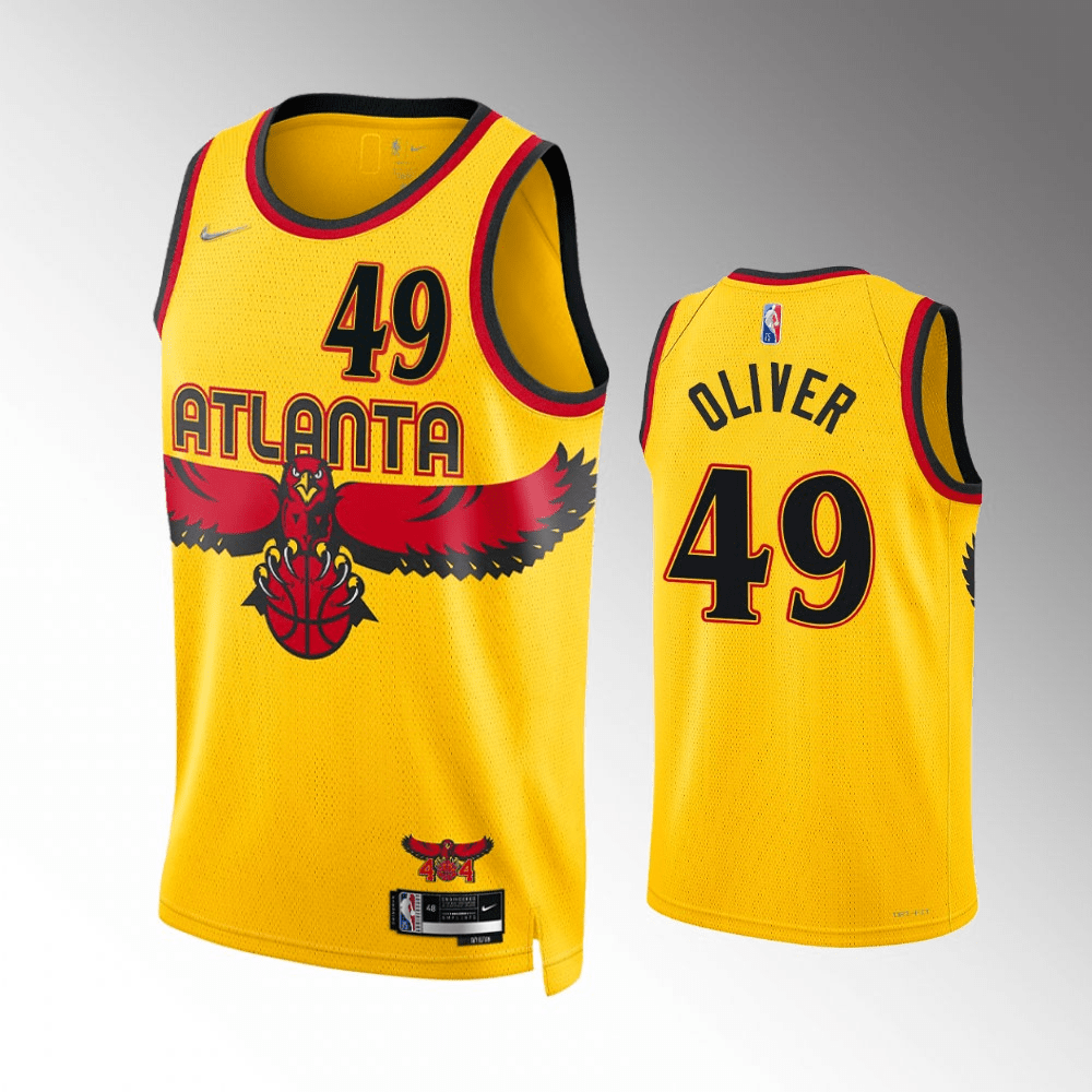 Cameron Oliver Atlanta Hawks 2021-22 City Edition Yellow Swingman Jersey