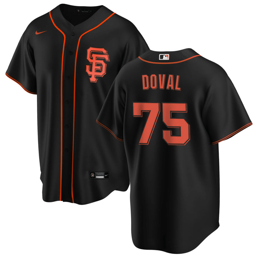 Camilo Doval San Francisco Giants Alternate Black Baseball Player Jersey